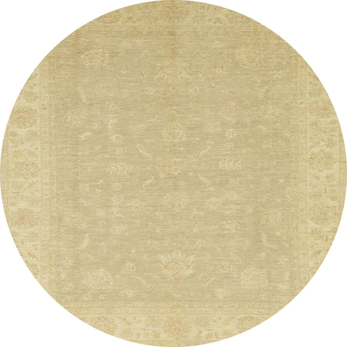 Round Abstract Metallic Gold Modern Rug, abs2594