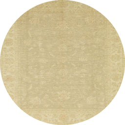 Round Machine Washable Abstract Metallic Gold Rug, wshabs2594