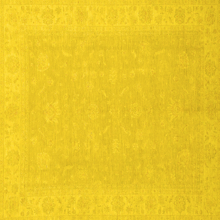 Square Machine Washable Abstract Yellow Modern Rug, wshabs2594yw