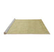 Sideview of Machine Washable Abstract Brown Gold Rug, wshabs2595