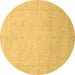 Round Abstract Brown Modern Rug, abs2595brn