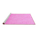 Sideview of Machine Washable Abstract Pink Modern Rug, wshabs2595pnk