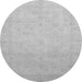 Round Abstract Gray Modern Rug, abs2595gry