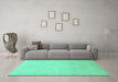 Machine Washable Abstract Turquoise Modern Area Rugs in a Living Room,, wshabs2595turq