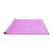 Sideview of Machine Washable Abstract Purple Modern Area Rugs, wshabs2595pur