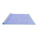 Sideview of Machine Washable Abstract Blue Modern Rug, wshabs2595blu