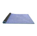 Sideview of Abstract Blue Modern Rug, abs2595blu