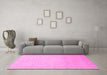 Machine Washable Abstract Pink Modern Rug in a Living Room, wshabs2595pnk