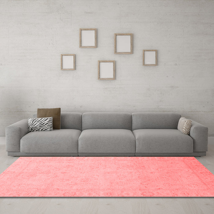 Modern Red Washable Rugs