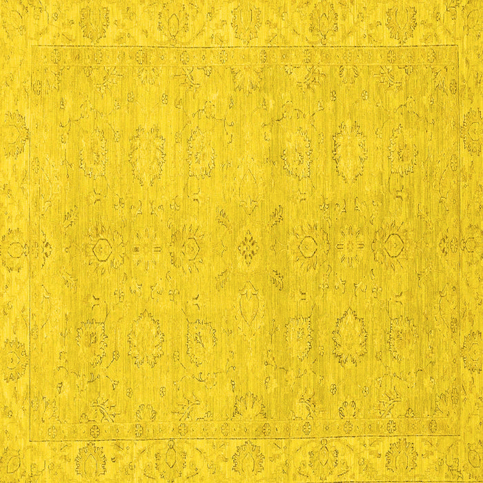 Square Machine Washable Abstract Yellow Modern Rug, wshabs2596yw