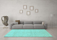 Machine Washable Abstract Light Blue Modern Rug, wshabs2596lblu