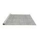 Sideview of Machine Washable Abstract Gray Modern Rug, wshabs2596gry