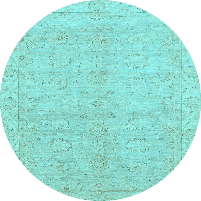 Round Machine Washable Abstract Light Blue Modern Rug, wshabs2596lblu