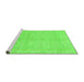 Sideview of Machine Washable Abstract Green Modern Area Rugs, wshabs2596grn