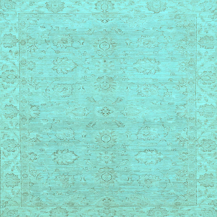 Square Machine Washable Abstract Light Blue Modern Rug, wshabs2596lblu