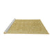 Sideview of Machine Washable Abstract Yellow Rug, wshabs2597