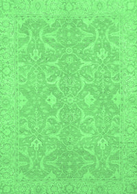 Abstract Emerald Green Modern Rug, abs2597emgrn