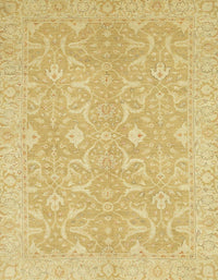 Machine Washable Abstract Yellow Rug, wshabs2597