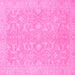 Square Abstract Pink Modern Rug, abs2597pnk