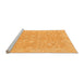 Sideview of Machine Washable Abstract Orange Modern Area Rugs, wshabs2597org