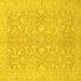 Square Abstract Yellow Modern Rug, abs2597yw