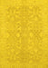 Machine Washable Abstract Yellow Modern Rug, wshabs2597yw