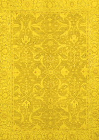 Abstract Yellow Modern Rug, abs2597yw