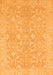 Machine Washable Abstract Orange Modern Area Rugs, wshabs2597org