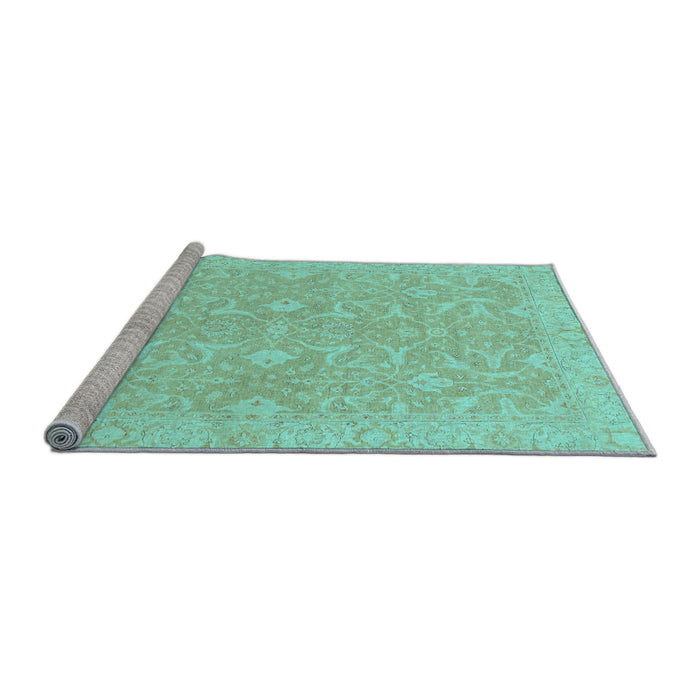 Sideview of Machine Washable Abstract Light Blue Modern Rug, wshabs2597lblu