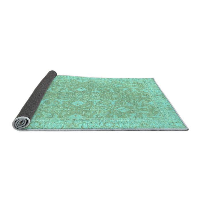 Sideview of Abstract Light Blue Modern Rug, abs2597lblu