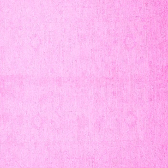 Square Oriental Pink Traditional Rug, abs2598pnk