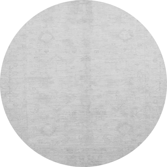 Round Oriental Gray Traditional Rug, abs2598gry