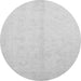 Round Oriental Gray Traditional Rug, abs2598gry