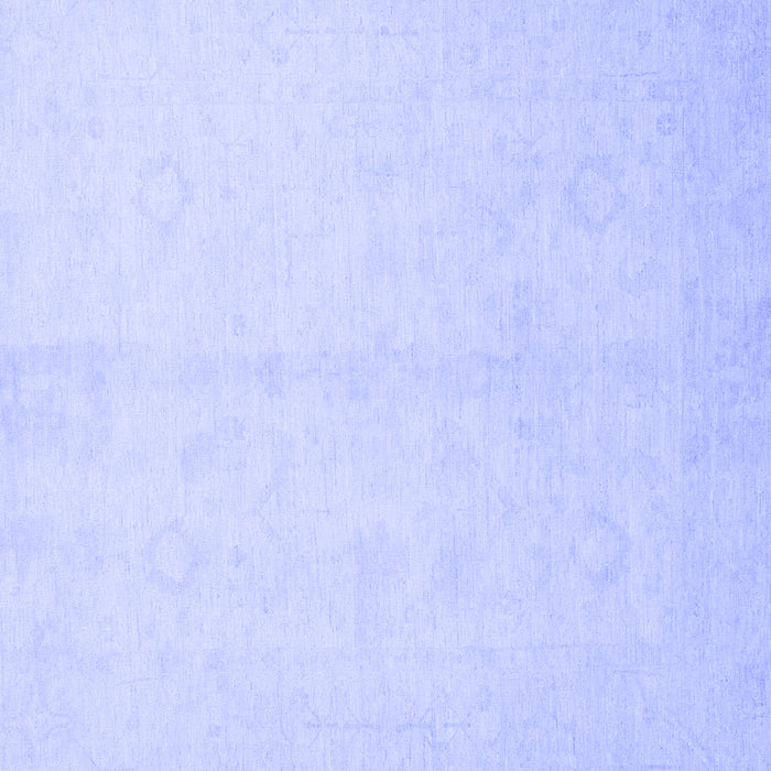 Square Machine Washable Oriental Blue Traditional Rug, wshabs2598blu