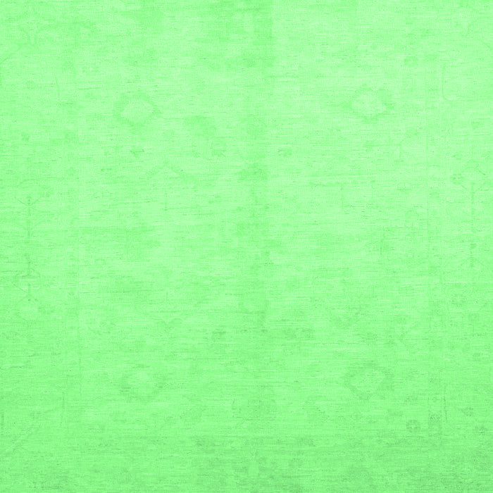 Square Oriental Emerald Green Traditional Rug, abs2598emgrn