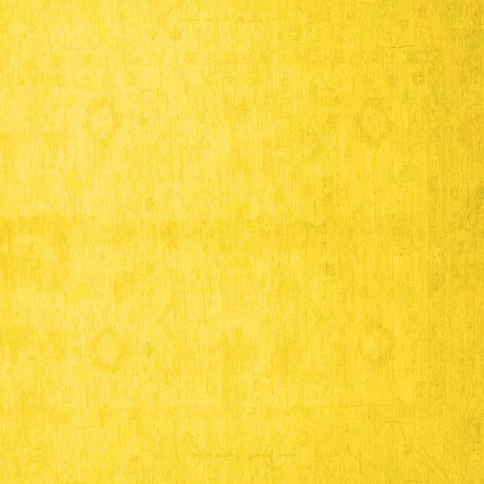 Square Oriental Yellow Traditional Rug, abs2598yw