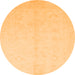 Round Oriental Orange Traditional Rug, abs2598org