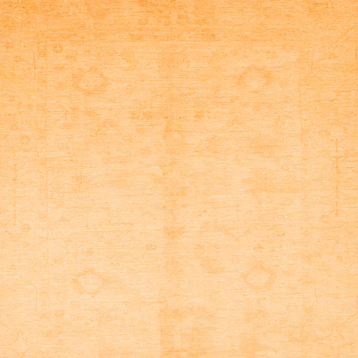 Square Machine Washable Oriental Orange Traditional Area Rugs, wshabs2598org
