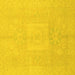 Square Abstract Yellow Modern Rug, abs2599yw