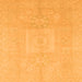 Square Machine Washable Abstract Orange Modern Area Rugs, wshabs2599org