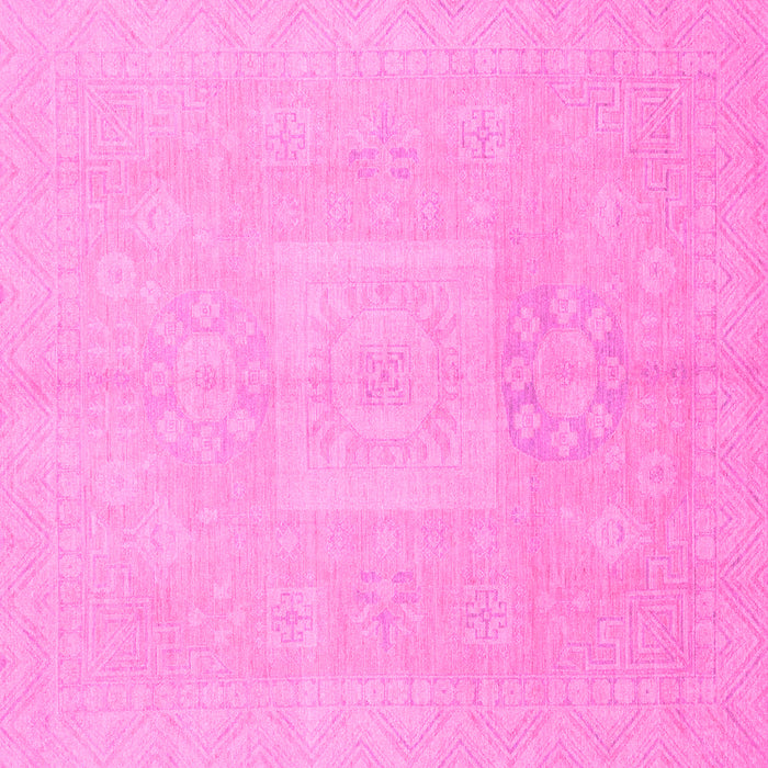 Square Abstract Pink Modern Rug, abs2599pnk