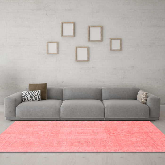 Modern Red Washable Rugs