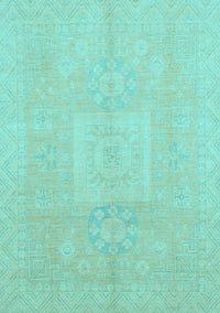 Abstract Light Blue Modern Rug, abs2599lblu