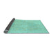 Sideview of Abstract Light Blue Modern Rug, abs2599lblu