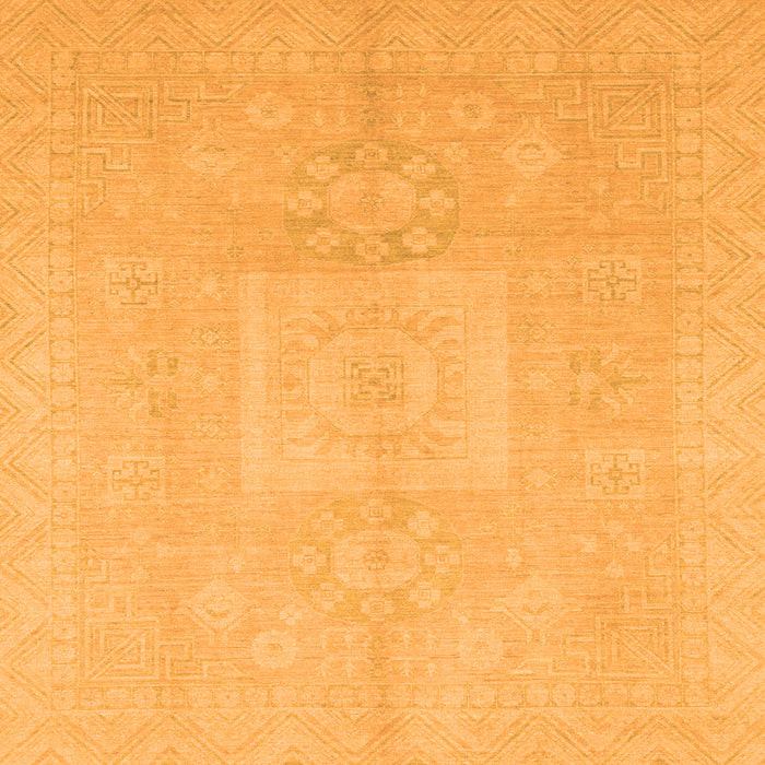 Square Abstract Orange Modern Rug, abs2599org
