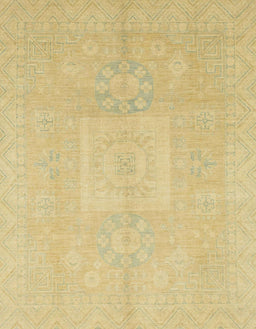 Abstract Chrome Gold Yellow Modern Rug, abs2599