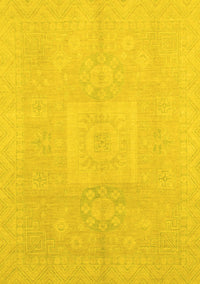 Abstract Yellow Modern Rug, abs2599yw