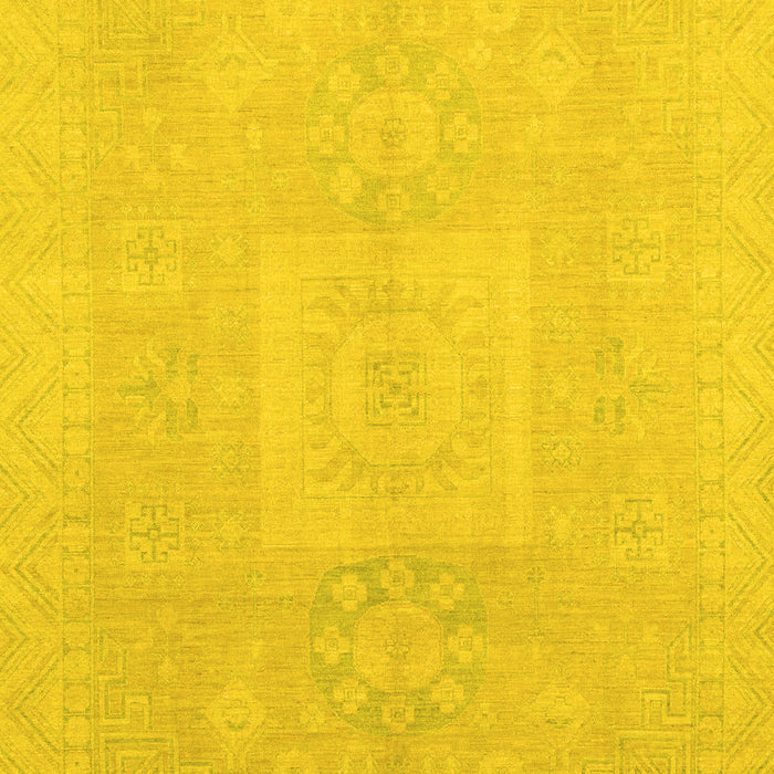 Abstract Yellow Modern Rug, abs2599yw