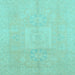 Square Abstract Light Blue Modern Rug, abs2599lblu