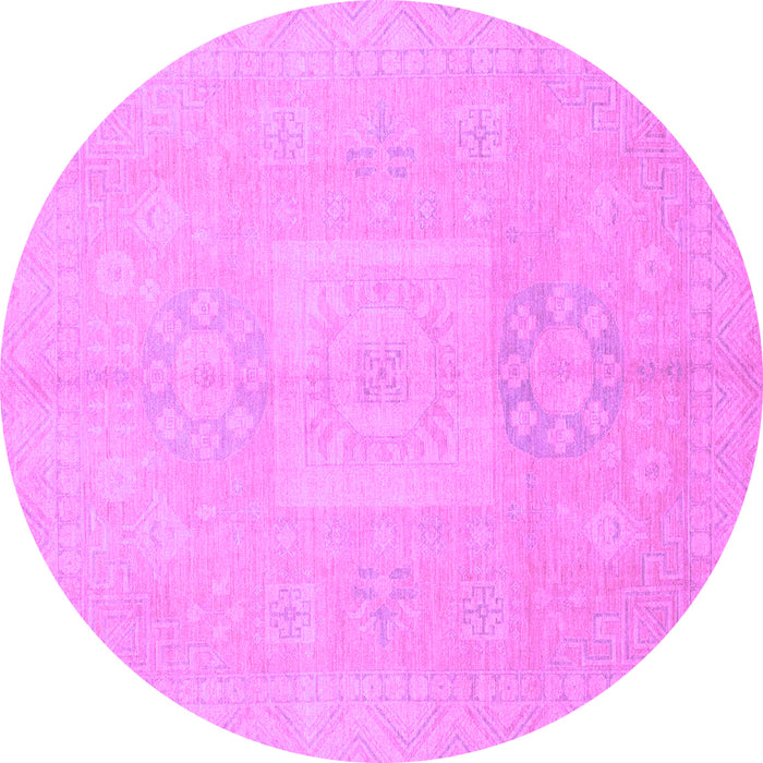 Round Machine Washable Abstract Purple Modern Area Rugs, wshabs2599pur